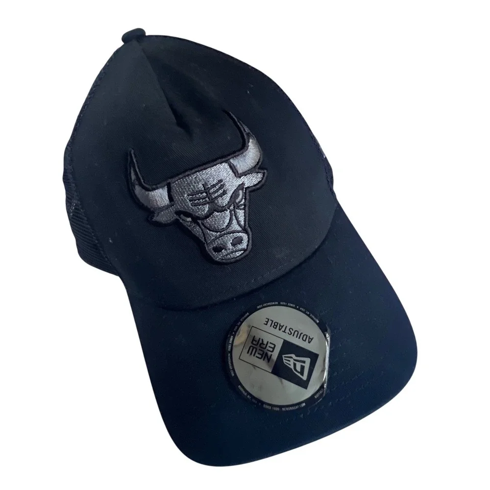 Lot 0f 2 New Era Chicago Bulls Hat Mens OSFM Black Snapback Caps‎ NBA